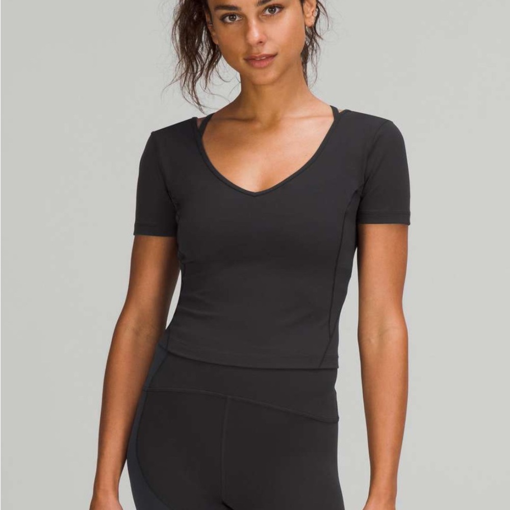 lululemon athletica Black Align Tee size 4